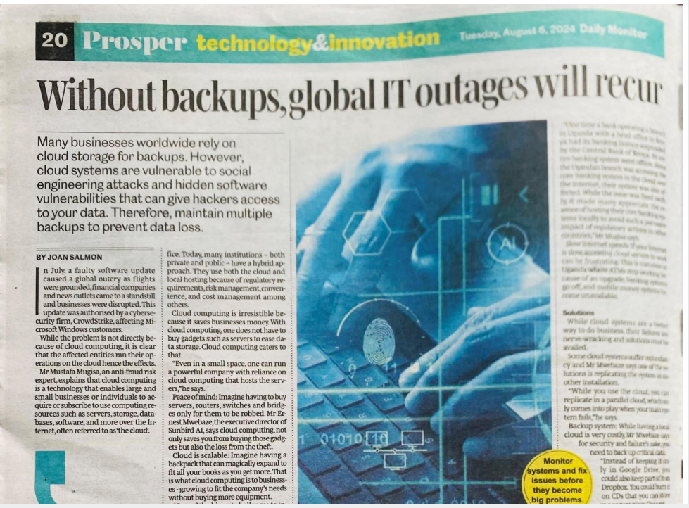 Without backups global IT Outages will reoccur
